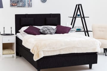 Charleston Kontinentalsäng 120x200 Fast Polyeterskum - Svart - Products - Möbler - Säng - Enkelsäng