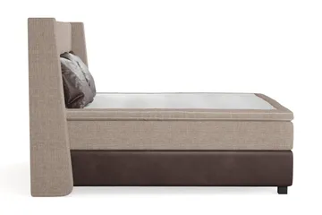 Cuba Sängpaket 160x200 med Två Bruna Kuddar - (+Fler val) Beige/Brun - Products - Möbler - Säng - Kontinentalsäng