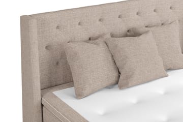 Cuba Sängpaket 210x210 med Tre Beiga Kuddar - (+Fler val) Beige/Brun - Products - Möbler - Säng - Kontinentalsäng