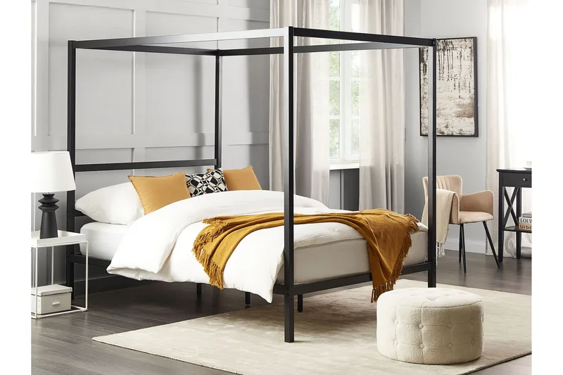 Denaya Himmelsäng 140x200 cm - Svart - Products - Möbler - Säng - Himmelsäng