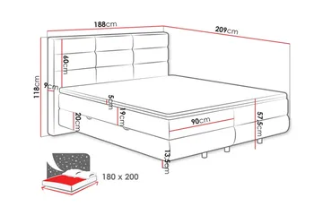 Derry Sängram 180x200 cm - Products - Möbler - Säng - Sängram & sängstomme