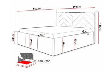 Derry Sängram 180x200 cm - Products - Möbler - Säng - Sängram & sängstomme