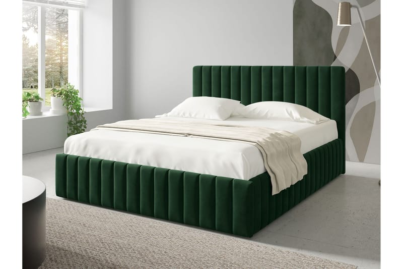 Desio Förvaringssäng 140x200 cm, Grön