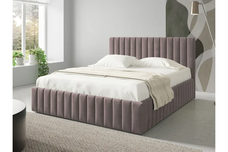 Desio Förvaringssäng 140x200 cm - Rosa - Products - Möbler - Säng - Säng med förvaring