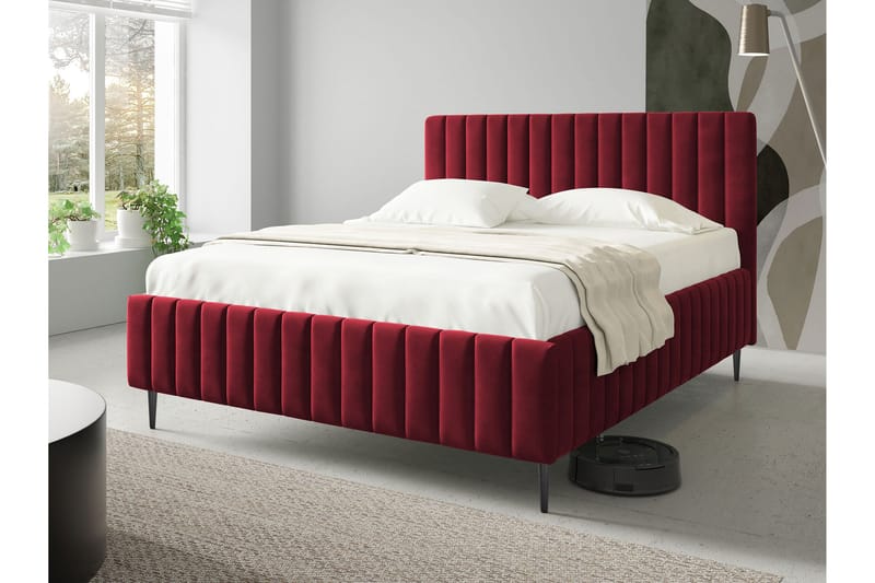 Desio Förvaringssäng 180x200 cm, Röd