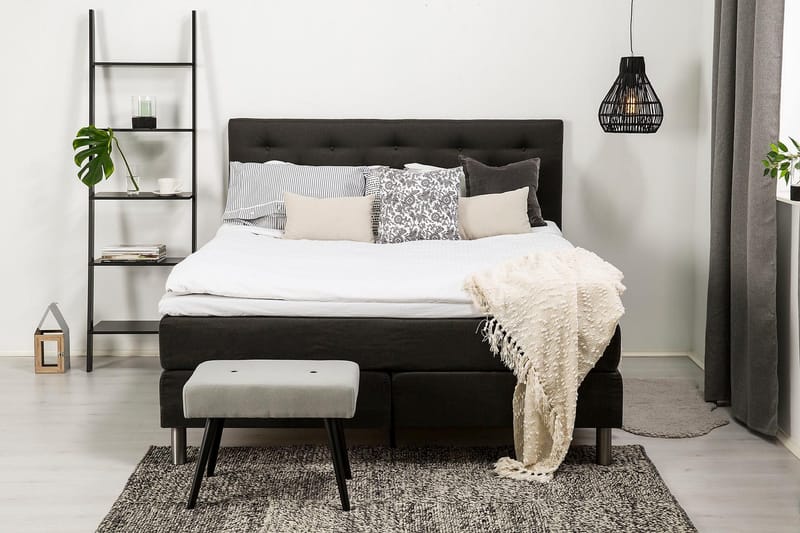 Diplomat Kontinentalsäng 160x200 - Mörkgrå - Products - Möbler - Säng - Kontinentalsäng