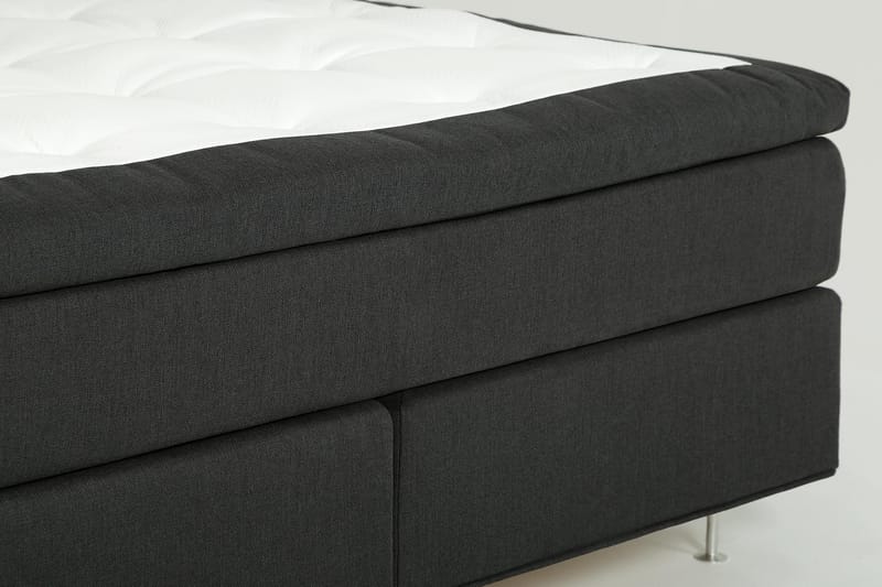 Dolly Kontinentalsäng 180x200cm Memoryfoam - Mörkgrå Svarta Ben - Products - Möbler - Säng - Kontinentalsäng