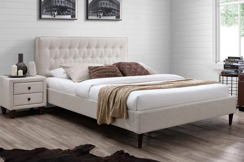 Emilia Sängram 90x200 cm, Ljusbeige