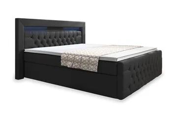 Franco Sängpaket med förvaring LED-belysning 160x200 cm - 160x200 Svart (+Fler val) - Products - Möbler - Säng - Säng med förvaring