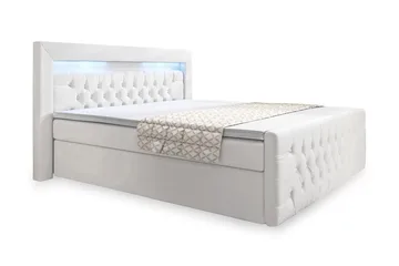Franco Sängpaket med förvaring LED-belysning 160x200 cm - 160x200 Vit (+Fler val) - Products - Möbler - Säng - Säng med förvaring