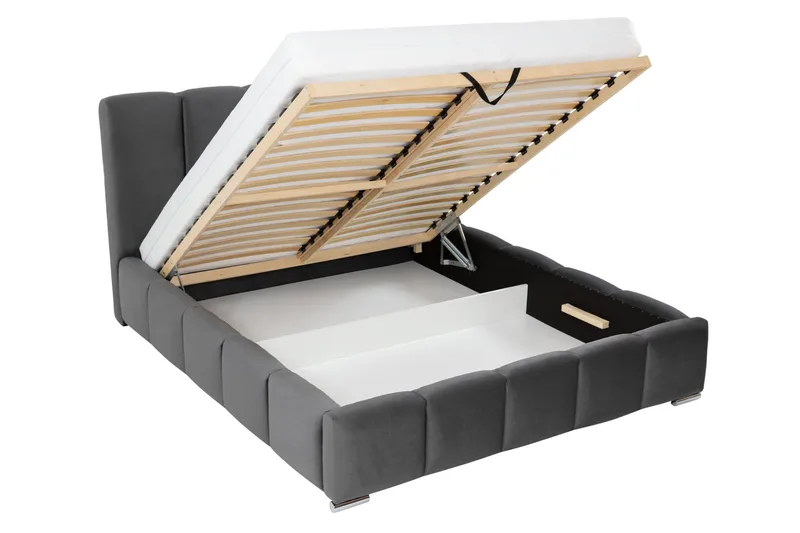 Gioia Förvaringssäng 140x200 cm - Grå - Products - Möbler - Säng - Säng med förvaring