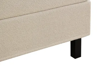 Hilton Komplett Sängpaket 160x200 cm Kontinentalsäng med rutad sänggavel - Beige / Teddy - Products - Möbler - Säng - Kontinentalsäng