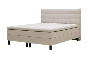 Hilton Komplett Sängpaket 180x200 cm Kontinentalsäng med rutad sänggavel - Beige - Products - Möbler - Säng - Kontinentalsäng
