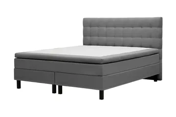 Hilton Komplett Sängpaket 180x200 cm Kontinentalsäng med rutad sänggavel - Grå - Products - Möbler - Säng - Kontinentalsäng