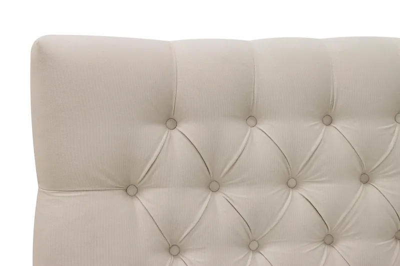 Hilton Lyx Komplett Sängpaket 160x200 cm Kontinentalsäng med knappad sänggavel i sammet - Beige / Sammet - Products - Möbler - Säng - Kontinentalsäng