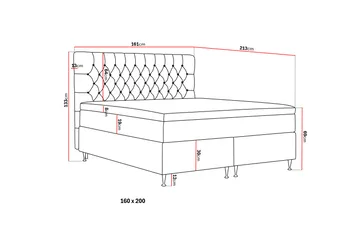 Hilton Lyx Kontinentalsäng 160x200 cm - Olivgrön - Products - Möbler - Säng - Kontinentalsäng