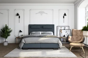 Hilton Lyx Kontinentalsäng 180x200 - Mörkblå - Products - Möbler - Säng - Kontinentalsäng