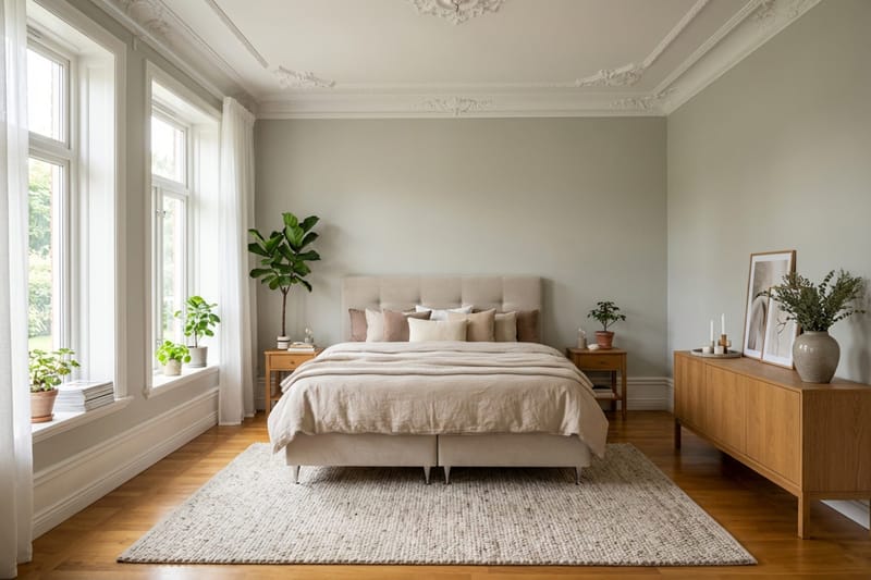 Hilton Premium Komplett Sängpaket 180x200 cm Kontinentalsäng med Sänggavel - Beige Tyg - Products - Möbler - Säng - Kontinentalsäng