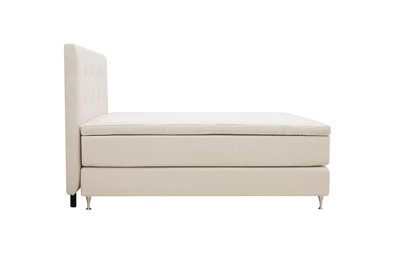 Hilton Premium Komplett Sängpaket 180x200 cm Kontinentalsäng med Sänggavel - Ljusbeige Tyg - Products - Möbler - Säng - Kontinentalsäng