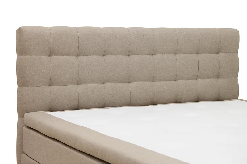 HVILA Classic Komplett Sängpaket 160x200 cm Kontinentalsäng med rutad sänggavel - Beige - Products - Möbler - Säng - Kontinentalsäng