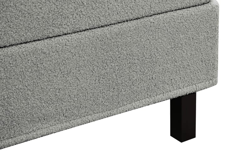 HVILA Classic Komplett Sängpaket 160x200 cm Kontinentalsäng med rutad sänggavel - Grå / Teddy - Products - Möbler - Säng - Kontinentalsäng