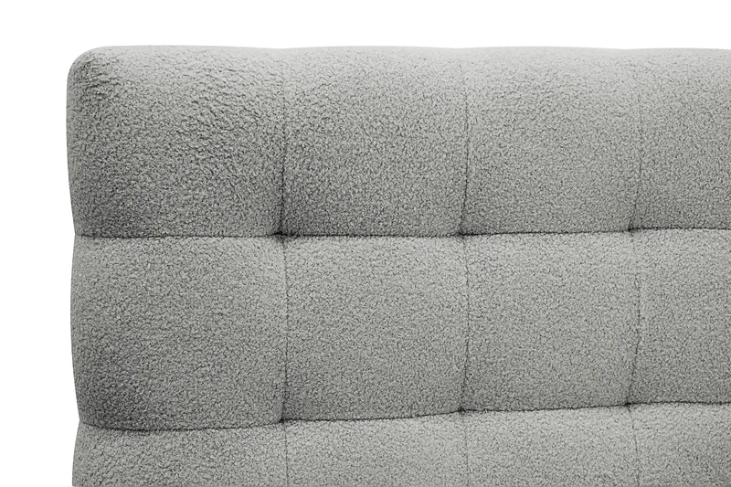 HVILA Classic Komplett Sängpaket 160x200 cm Kontinentalsäng med rutad sänggavel - Grå / Teddy - Products - Möbler - Säng - Kontinentalsäng