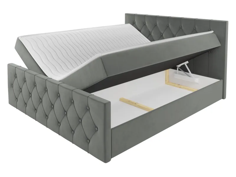 Jitendra Sängpaket Kontinentalsäng 200x200 cm med Förvaring - Gul - Products - Möbler - Säng - Komplett sängpaket