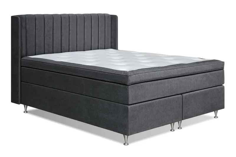 Joluma Sängpaket Fast/Medium 180x200 cm - (+Fler val) 180x200 cm Mörkgrå - Products - Möbler - Säng - Kontinentalsäng