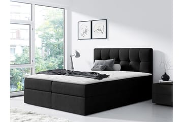 Kramvik Kontinentalsäng 200x200 - Svart - Products - Möbler - Säng - Säng med förvaring