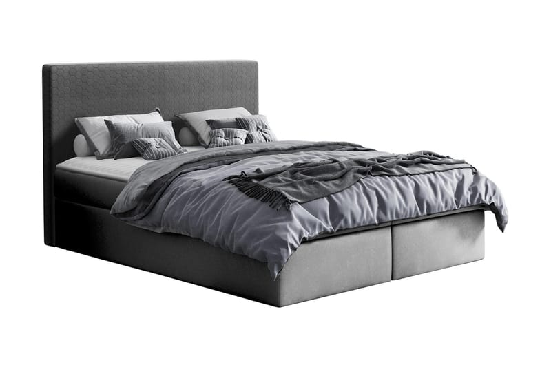 Laargard Kontinentalsäng medFörvaring 140x200, Grå