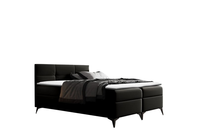 Leckersbo Sängpaket Kontinentalsäng 200x200 cm, Svart