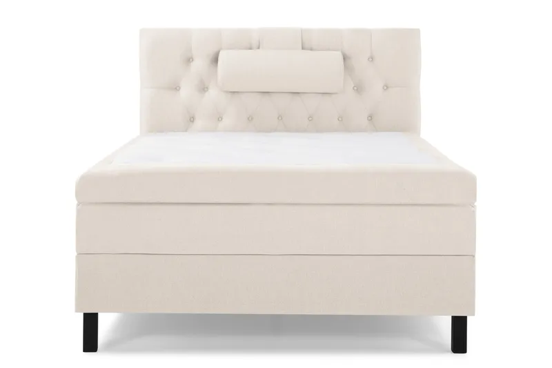 Lucky Komplett Sängpaket 120x200 Latex Diamant Sänggavel, Nackkudde Stor Beige