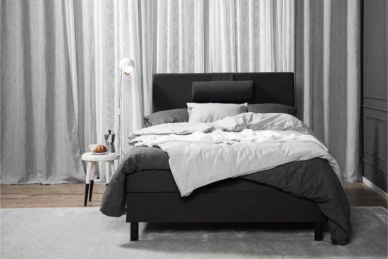 Lucky Komplett Sängpaket 120x200 Latex Slät Sänggavel  Na - Nackkudde Stor Svart/Grå - Products - Möbler - Säng - Enkelsäng