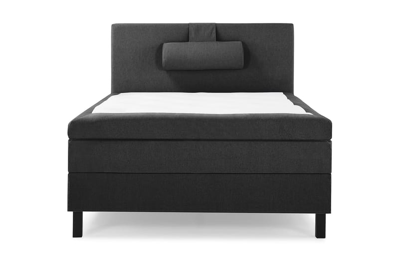 Lucky Komplett Sängpaket 120x200 Latex Slät Sänggavel  Na, Nackkudde Stor Svart/Grå