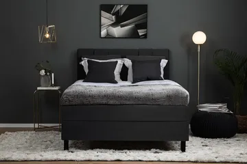Lucky Komplett Sängpaket 120x200 Memory Slät Sänggavel  S - Svart/Grå - Products - Möbler - Säng - Enkelsäng