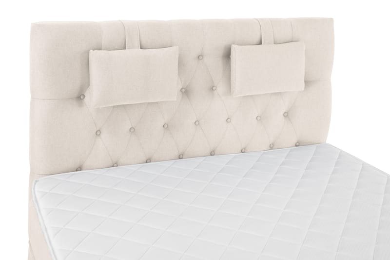 Lucky Komplett Sängpaket 140x200 Skum Diamant Sänggavel - Nackkudde Liten Beige - Products - Möbler - Säng - Kontinentalsäng