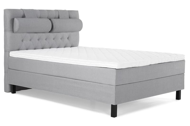 Lucky Komplett Sängpaket 140x200 Skum Diamant Sänggavel - Nackkudde Stor Mellangrå - Products - Möbler - Säng - Kontinentalsäng