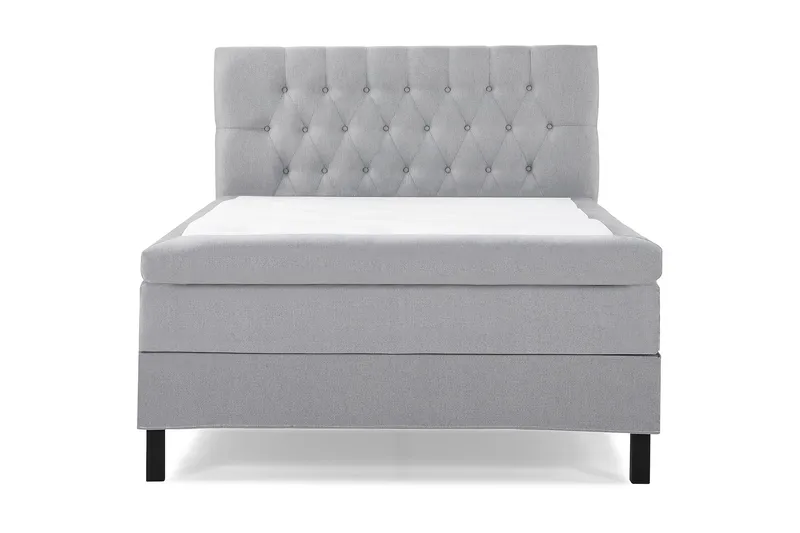 Lucky Komplett Sängpaket 140x200 Polyeter Diamant Sänggavel, Grå