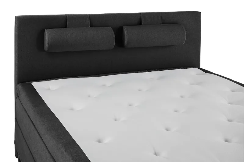 Lucky Komplett Sängpaket 160x200 Memory Slät - Nackkudde Stor Svart/Grå - Products - Möbler - Säng - Kontinentalsäng