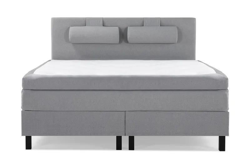 Lucky Komplett Sängpaket 160x200 Memory Slät Sänggavel - Nackkudde Stor Mellangrå - Products - Möbler - Säng - Kontinentalsäng