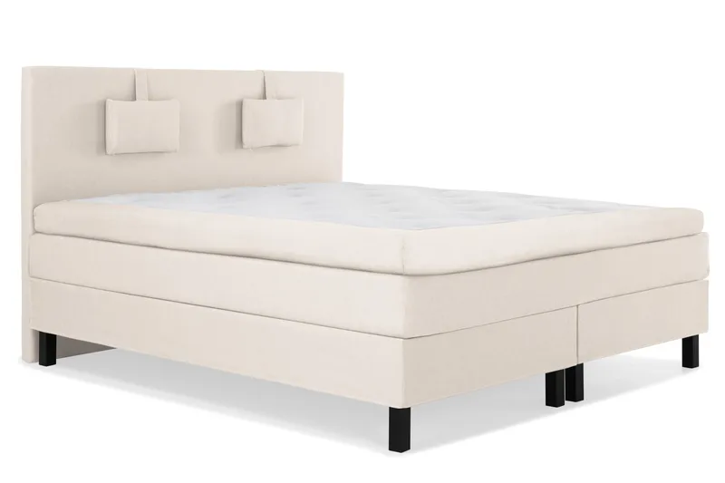 Lucky Komplett Sängpaket 180x200 Latex Slät Sänggavel - Nackkudde Liten Beige - Products - Möbler - Säng - Kontinentalsäng