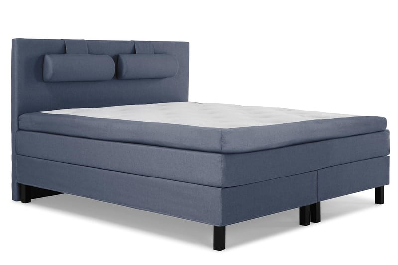 Lucky Komplett Sängpaket 180x200 Latex Slät Sänggavel - Nackkudde Stor Mörkblå - Products - Möbler - Säng - Kontinentalsäng