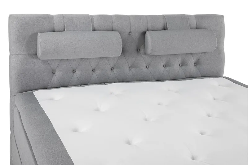 Lucky Komplett Sängpaket 180x200 Memory Diamant Sänggavel - Nackkudde Stor Mellangrå - Products - Möbler - Säng - Kontinentalsäng