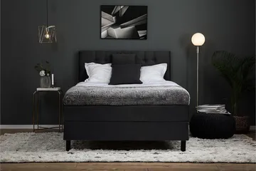 Lucky Kontinentalsäng 120x200Skum - Svart/Grå - Products - Möbler - Säng - Enkelsäng