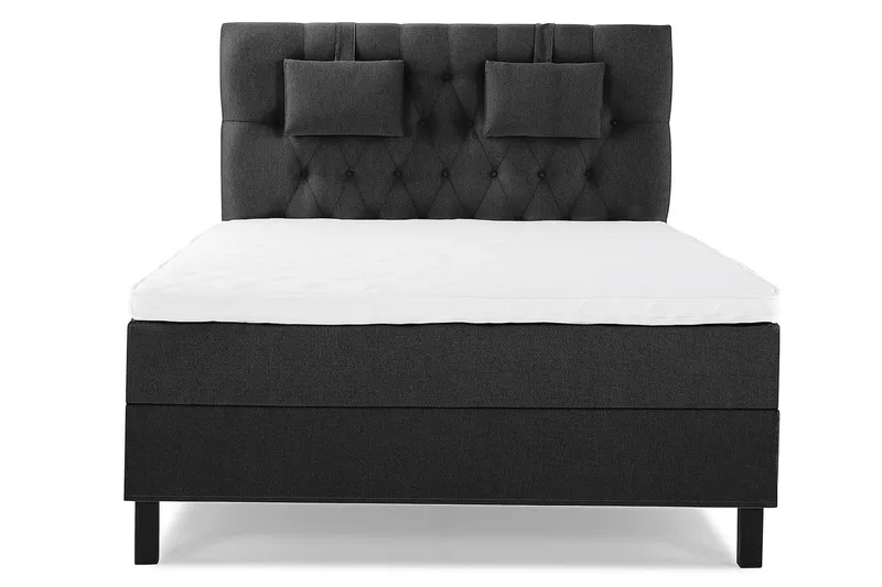 Lucky Kontinentalsäng 140x200Skum - Svart/Grå - Products - Möbler - Säng - Kontinentalsäng