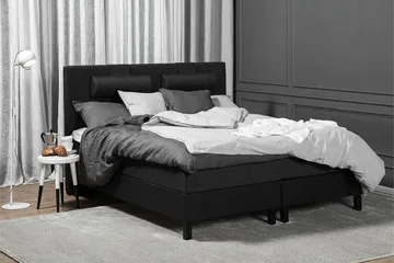 Lucky Kontinentalsäng 180x200Skum - Svart/Grå/PU - Products - Möbler - Säng - Kontinentalsäng