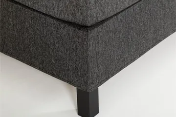 Lucky Sängpaket 150x200 SkumSlät Sänggavel Nackkudde - Nackkudde Stor Svart/Grå - Products - Möbler - Säng - Kontinentalsäng