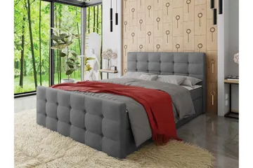 Milano Kontinentalsäng 140x200 cm med Sänggavel - Rosa - Products - Möbler - Säng - Säng med förvaring