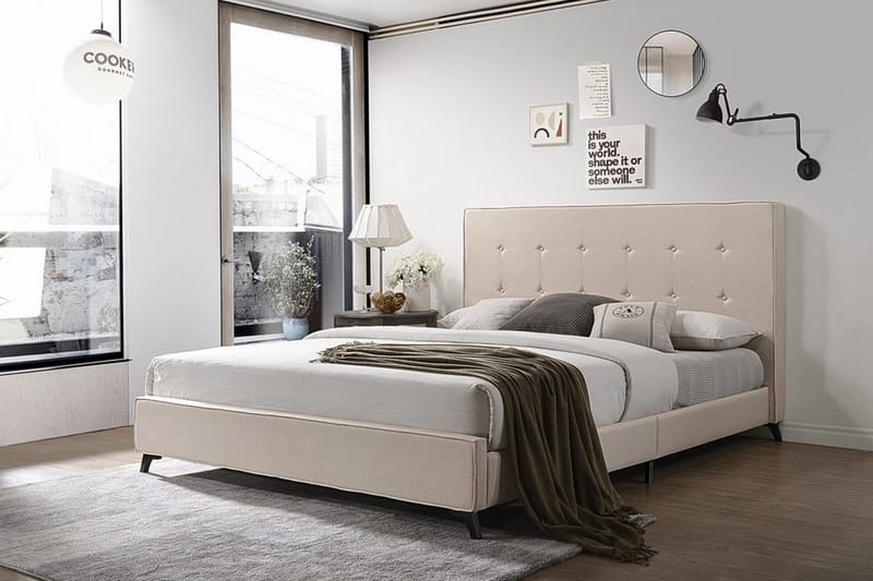 Nattaro Dubbelsäng 140x200cm - Beige - Products - Möbler - Säng - Dubbelsäng