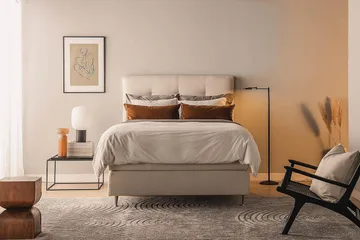 Oslo Lyx Kontinentalsäng 120x200 cm - Ljusbeige - Products - Möbler - Säng - Kontinentalsäng